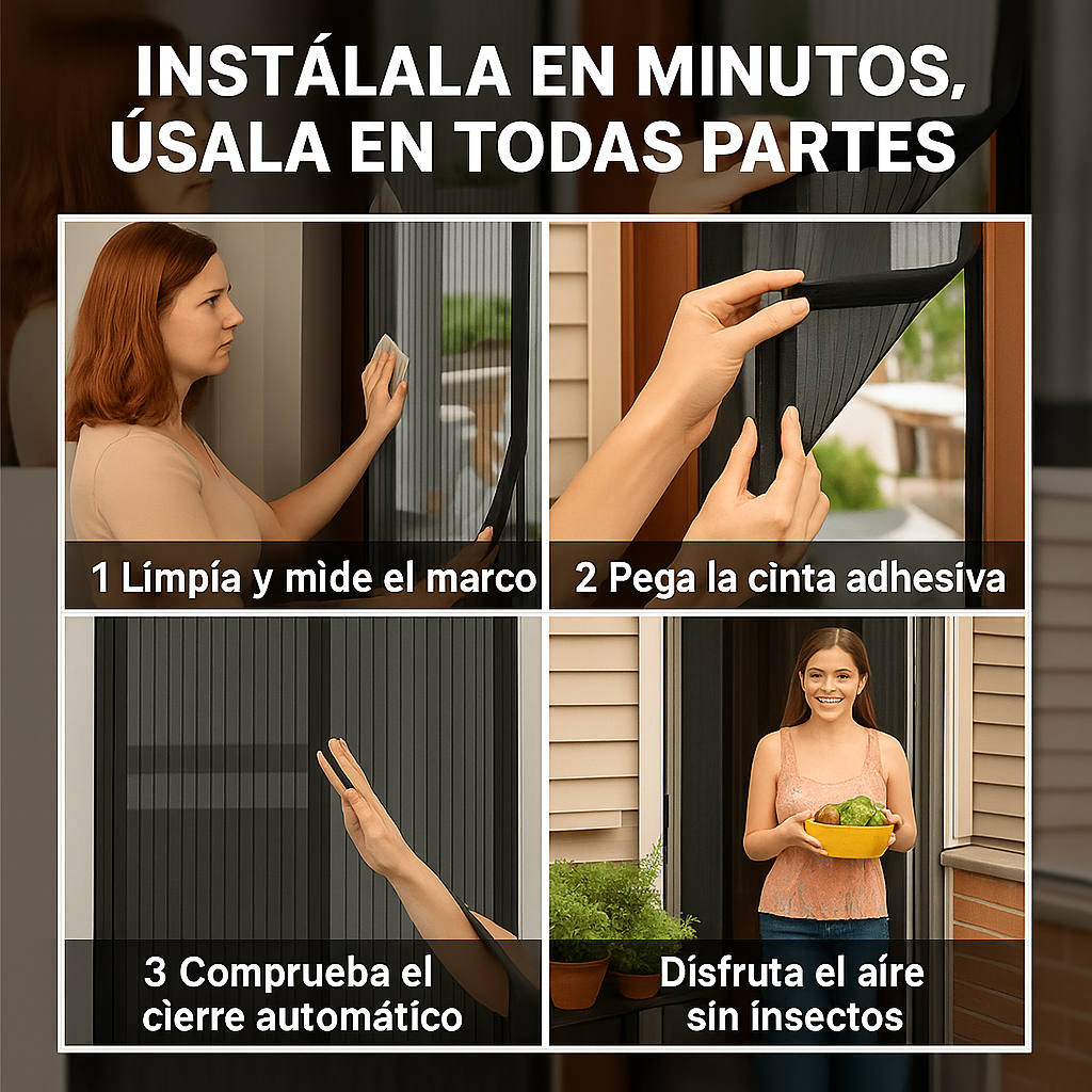 Cortina magnética antimosquitos