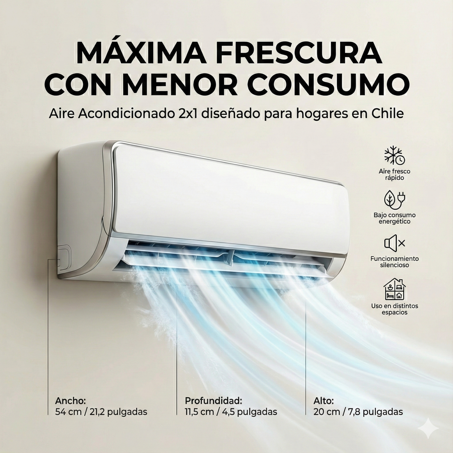 ¡Tu clima perfecto! Fresco en verano / Cálido en invierno